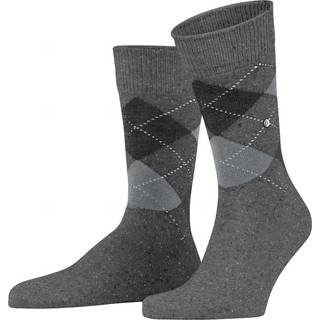 Burlington Herren Socken grau Schur-Wolle Gemustert