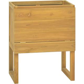 badeværelsesskab 60x40x75 cm massivt teaktræ
