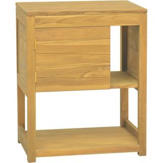 badeværelsesskab 60x40x75 cm massivt teaktræ