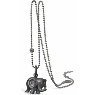 Blossom Copenhagen halskæde med elefant i sort sølv med cz