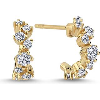Nuran Twinkle øreringe i 14kt guld med diamanter 0,24ct