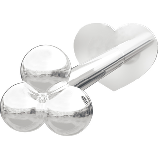 Piercing smykker - Pierce52 labret piercing m. 3 kugler i sølv