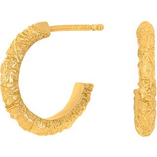 Nordahl Jewellery - HAPPY52 halvcreol i forgyldt sølv
