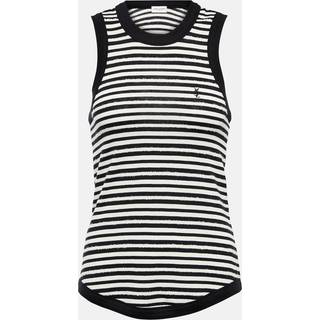 Saint Laurent Cassandre striped jersey top - multicoloured - L
