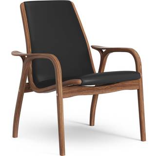 Swedese Laminett Lænestol Lakeret Valnød / - Lænestole Læder Sort - 23101|V1980|ELMBAL99011