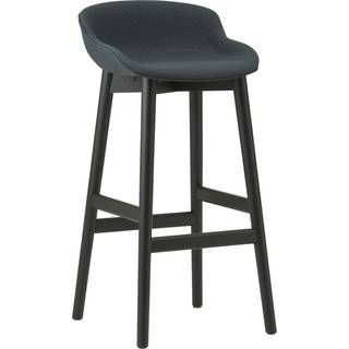 Normann Copenhagen Hyg Barstol 75 Cm / Sort Egetræ - Barstole Uld Mørkegrå - 604460