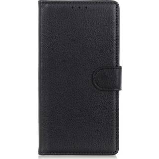 Google Pixel 8 Litchi Læder Flip Cover m. Pung - Sort