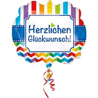 Folienballon Herzlichen Glückwunsch Rainbow XL