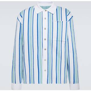 Jacquemus La Chemise Maille Polo striped shirt - white - EU 41