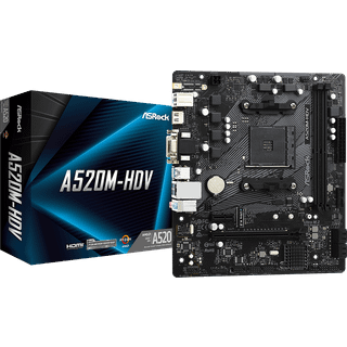 ASRock A520M-HDV Bundkort - AMD A520 - AMD AM4 socket - DDR4 RAM - Micro-ATX