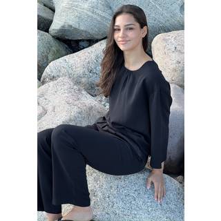 Lotan Crepe Bukser, Sort, 38