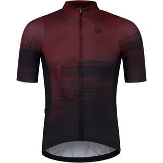 Rogelli Glitch Cykeljersey - Sort/Mørkerød - Størrelse Small