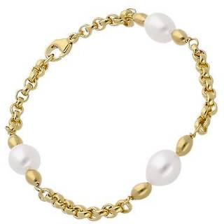 trendor 15659 Damen-Armband 925 Silber Goldplattiert mit Perlen