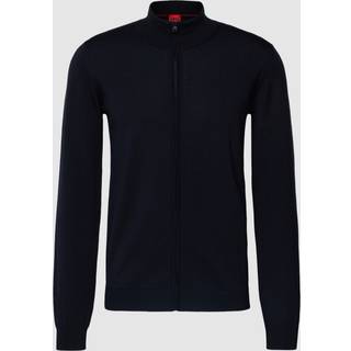 HUGO Herren Cardigan blau unifarben