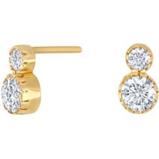 Siersbøl 8kt. guldørestikker med2 cubic zirkonia