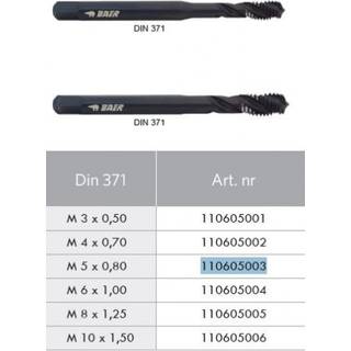 BAER Spiraltap DIN 371 M5 x 0,80 VAP (110605003)
