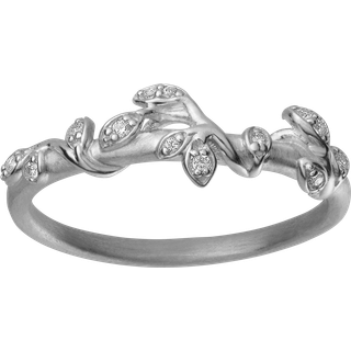 Bybiehl Jungle Ivy ring i sølv med cubic zirkonia