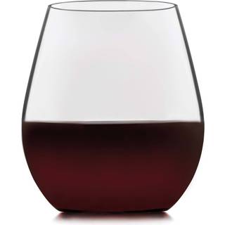 Libbey Signatur Rødvinklas Sæt med 4 elegante opvaskemaskine Safe Glass Stemless vinglas Elegante vinglas til bryllupper Fødselsdage og mere