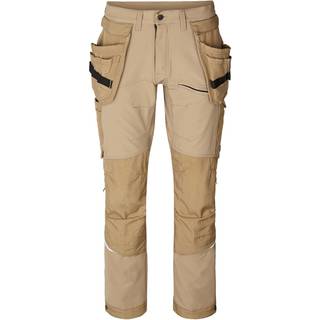 FRISTADS® Evolve KHAKI Oekotex® Håndværkerbuks 4-vejs stretch m/Værktøjslommer (218 g/m²) Str. D104