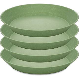 Koziol Connect dyb tallerken Ø24 cm 4-pak Nature leaf green