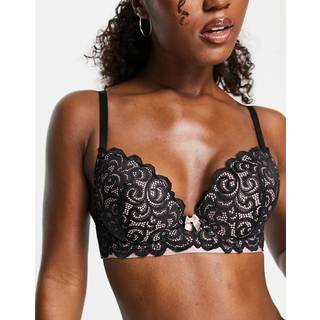 Pour Moi Pour Moi Black Padded Romance Moulded Plunge Push Up Bra