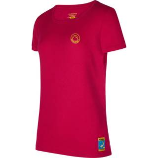 La Sportiva Women's Climbing On The Moon T-Shirt Fucsia/Giallo, S