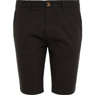 Threadbare Threadbare Black Slim Fit Cotton Chino Shorts With Stretch
