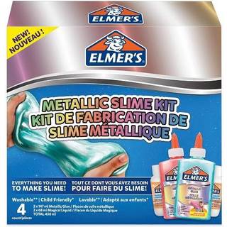 Elmer's Metallic Slime Kit | Slimsæt med metallisk pva-lim | Sæt med 4 dele