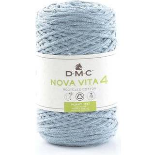 DMC Nova Vita 4 Garn Unicolor 07 Light denim blue Indhold: 80% recycled bomuld, 20% polyester Vægt: 250 gram = 200 meter Anbefalede strikkepind 5mm Anbefalede hæklenål 4mm Strikkefasthed: 10 x 10 cm = 14m x 23 p Finvask30ºC / Tørres fladt.