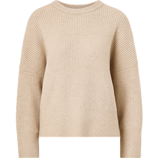 Gillian Striktrøje, Oyster Melange, L/XL