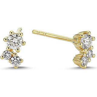 NURAN -Twinkle ørestikker i 14kt. guld m. i alt 0,26ct.