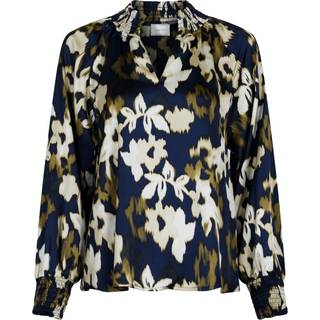 Stone Faded Fall Bluse, Dark Navy, 34
