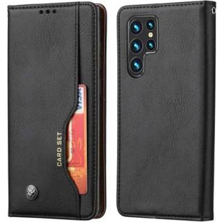 Samsung Galaxy S23 Ultra Pung Stand til Telefon Flippetui Cover - Sort