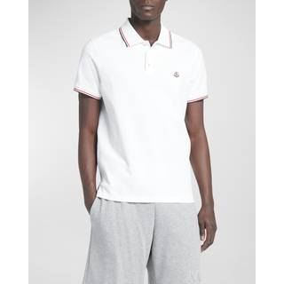 Moncler Contrast Rib Polo Black