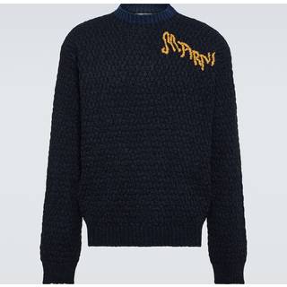 Marni Logo virgin wool sweater - black - EU 52