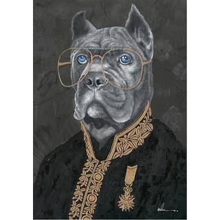 Håndlavet Maleri - General Woof - Mixed Media -  Str: 70 x 100 Cm