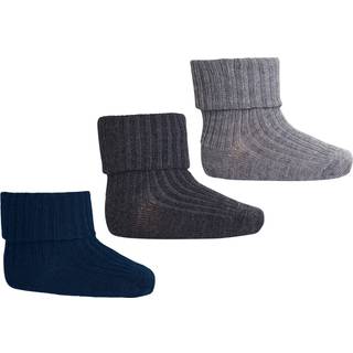 Mp Grey Melange Mix Strømper Uld (3-pak)