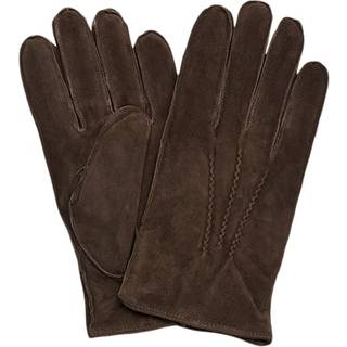 Amanda Christensen Lined Suede Gloves Brown