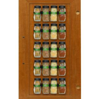 Simple Houseware 20 Spice Gripper Clips Strips Spice Accessories Spice Organizer- 4 Strips Holder 20 krukker sort