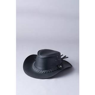 Lakeland Leather Lakeland Leather Black Outback III Australian Style Leather Hat