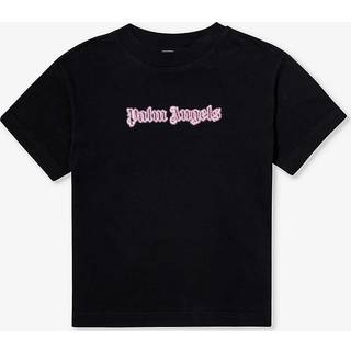 Palm Angels Kids Logo cotton jersey T-shirt - black - Y 6