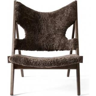Audo Knitting Lounge Chair Loungestol Sheepskin Dark Stained Oak & Sheepskin Root
