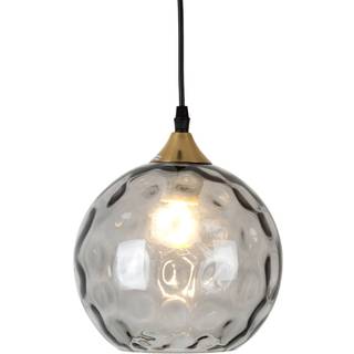 Holländer Glas hængelampe Milano, dæmpbar, Aluminium/grå/zink, Stue/spisestue, Glas, Moderne, kuglelampe