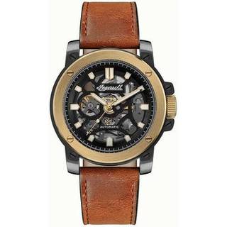 Ingersoll The Freestyle Automatic Black Skeleton Dial Black Leather Strap Men's Watch I14402