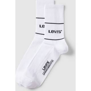 Levis 2-pak Organic Cotton Sock - White/Black - Str 43/46