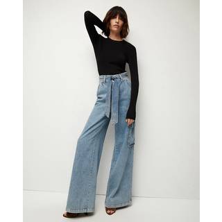 Veronica Beard Belisa high-rise cargo jeans - blue - 32