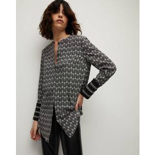 Veronica Beard Acacia logo silk-blend blouse - black - XXS