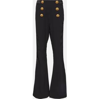 Balmain Low-rise boot-cut pants - black - M