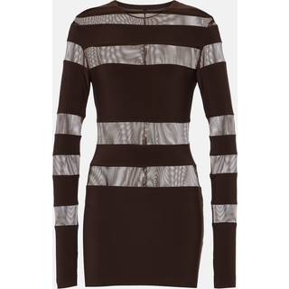 Norma Kamali Spliced Pickleball jersey minidress - brown - L