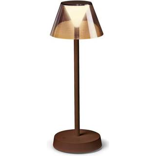 Ideal Lux Lolita LED-terrasselampe, batteri coffee